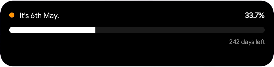 Progress bar widget preview